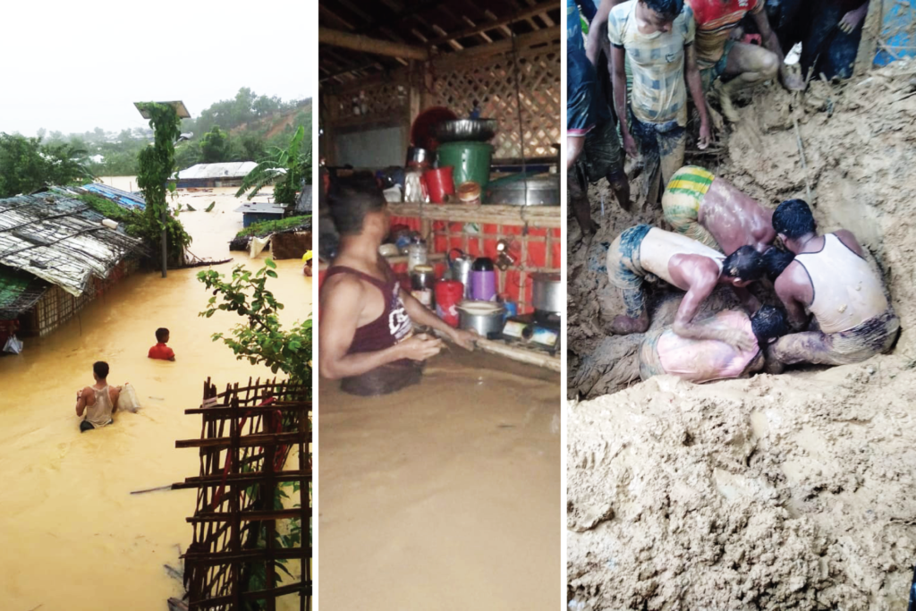 Flood and Landslides Cause Havoc in the Rohingya Camps