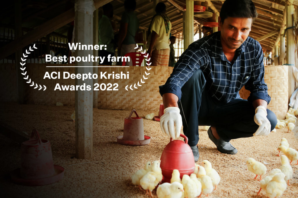 An innovative agriculture farmer with his award-winning poultry